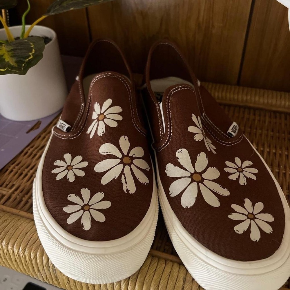 Brown Flower Vans - Picture 2 of 3